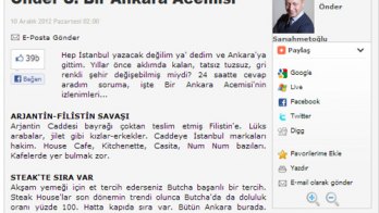 Denizsiz Şehrin Efsanesi - 10 Aralık 2012 Akşam Gazetesi - Önder Sarıahmetoğlu köşe yazısı