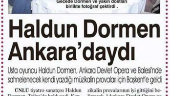 Haldun Dormen Ankara'daydı - 6 Eylül 2011 Sabah Ankara