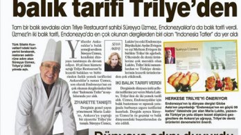 Endonezyalılar'a Balık Tarifi Trilye'den - 26 Mart 2012 Sabah Ankara